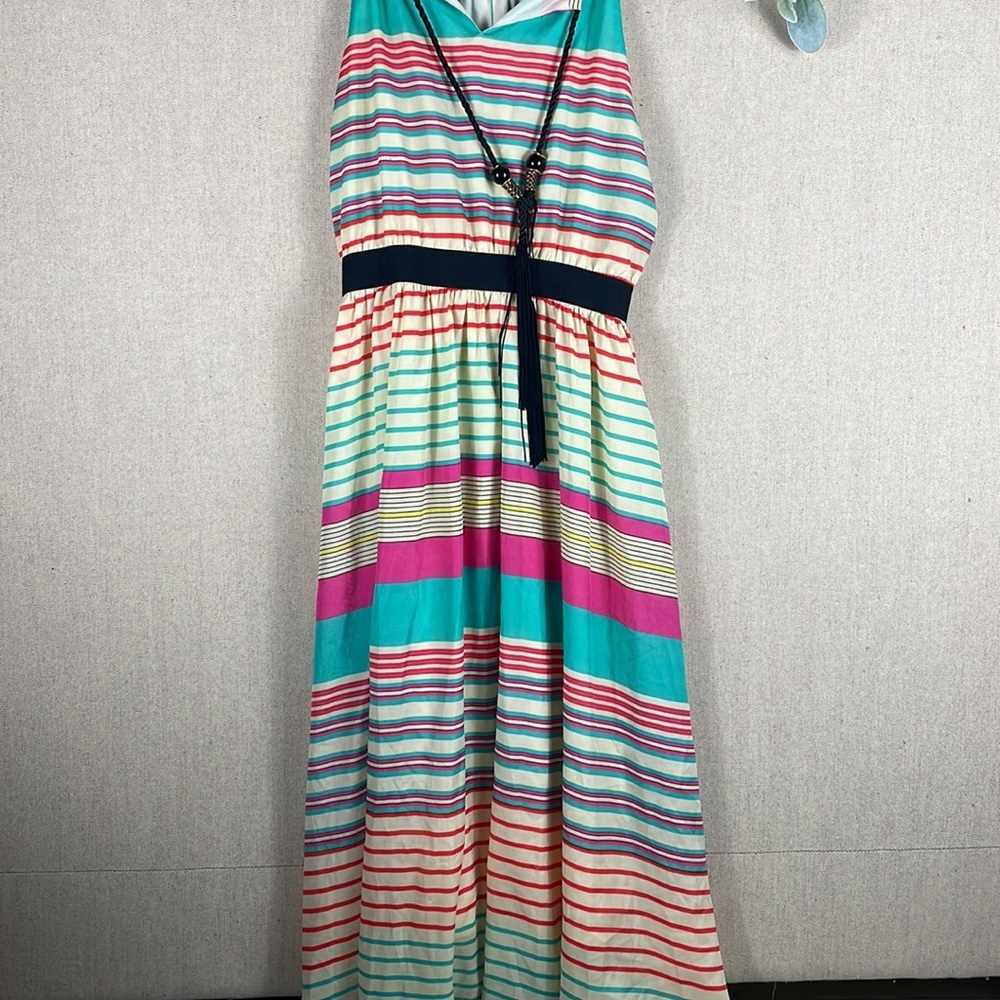 Gibson Latimer > Striped Maxi Dress Medium - Picture 9 of 9